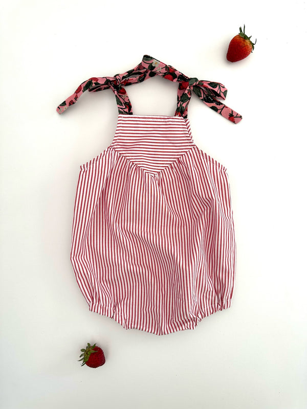 Helena Romper | Red Lines Straberry