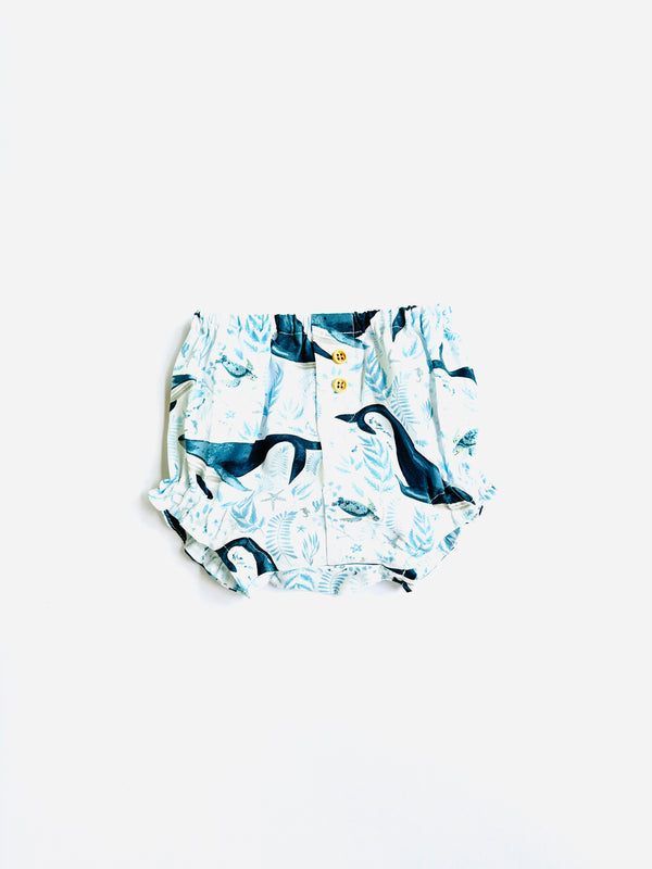 Short Diaper Cover | Blue Whale