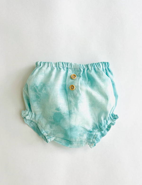 Short Diaper Cover | Teal Tie Dye