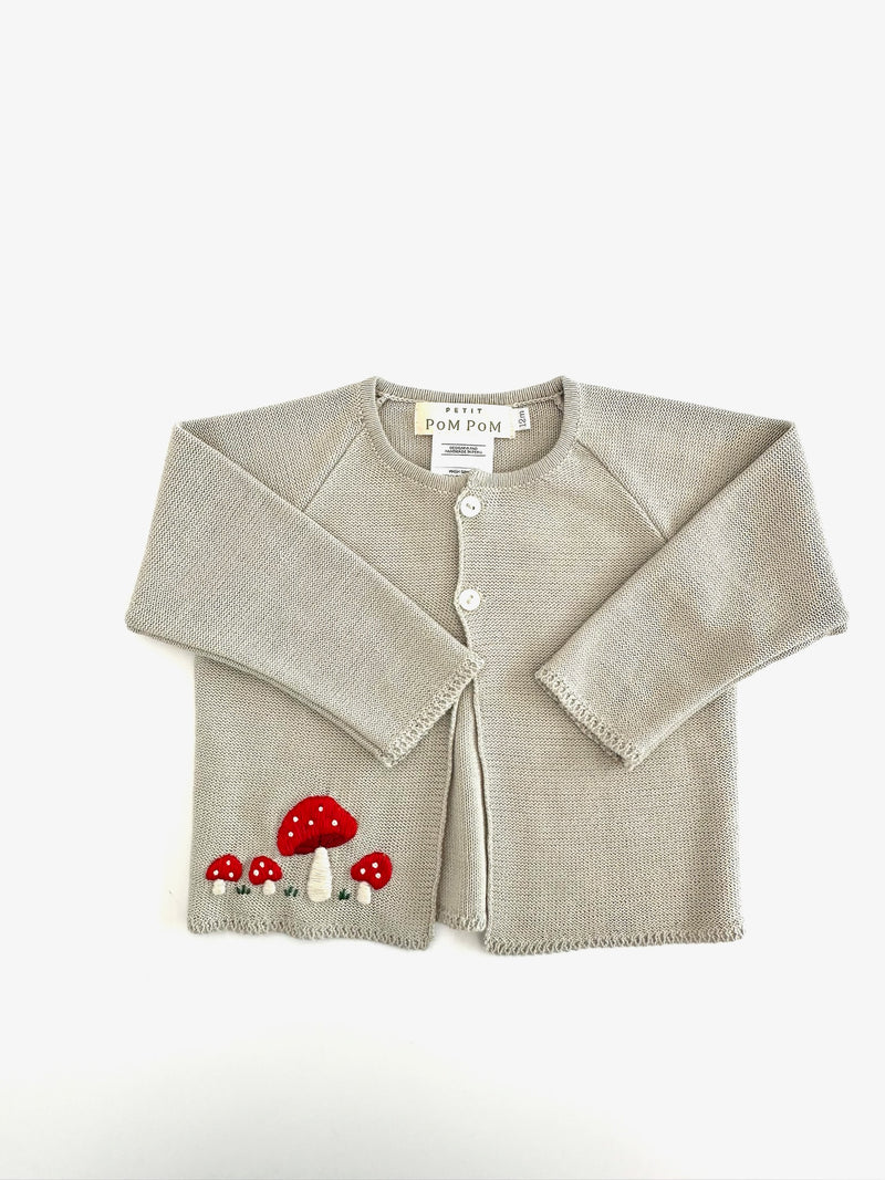 Sweater | Khaki Mushrooms Embroidery