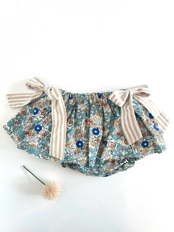 Skort | Blue and Green Flowers