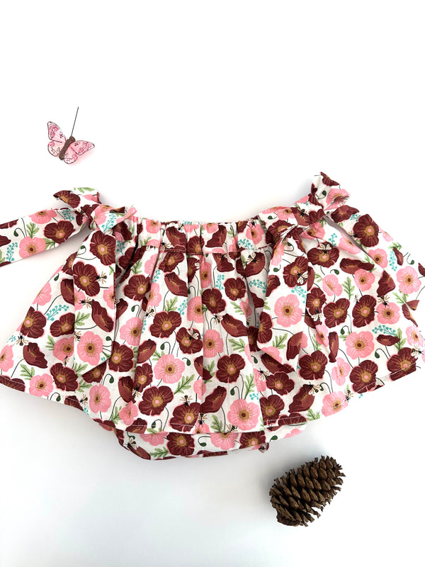 Skort | Burgundy Flower