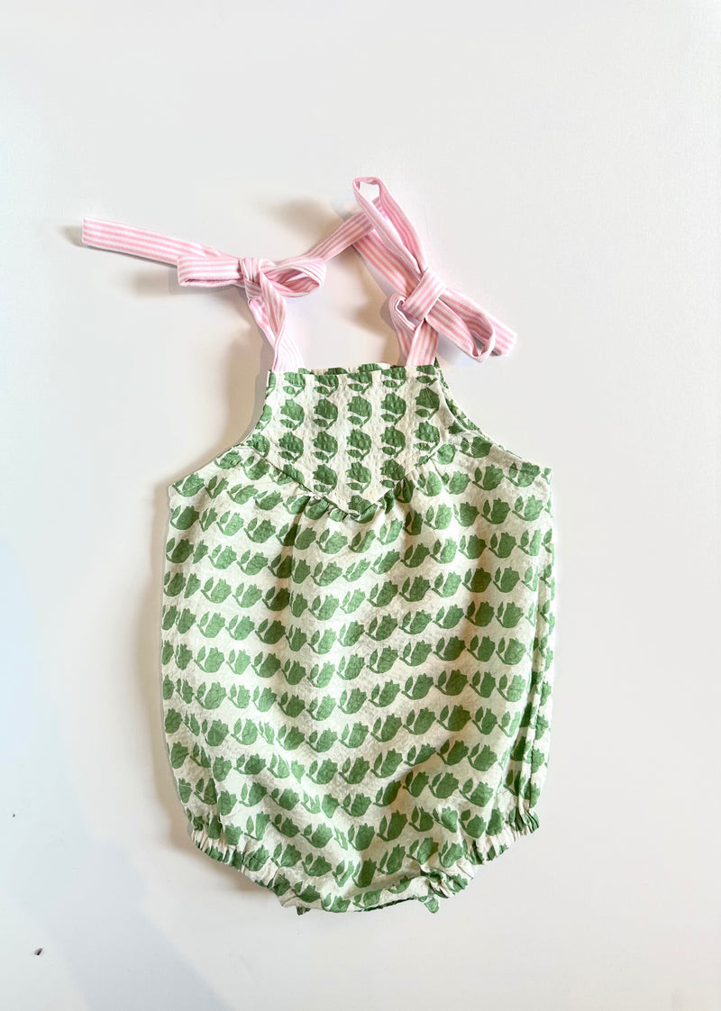 Helena Romper | Green Leaves