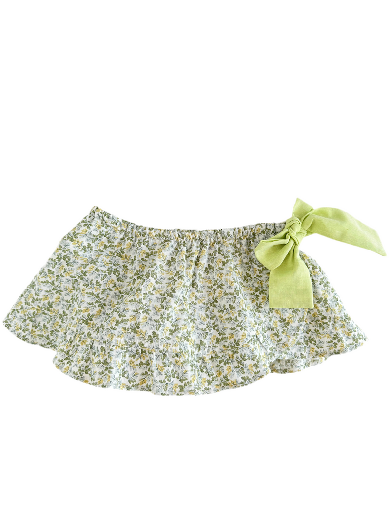 Ruffle Skort | Green Leaves