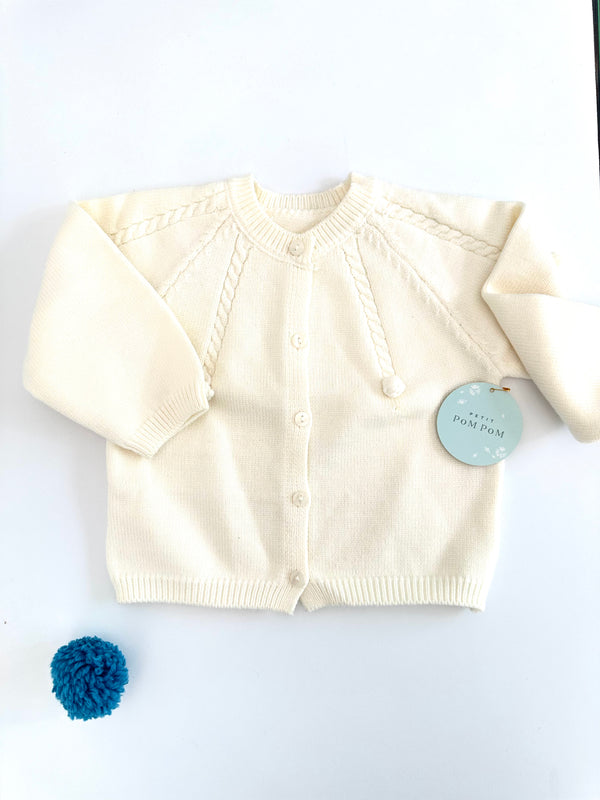 Sweater | Beige Pompom Trimp