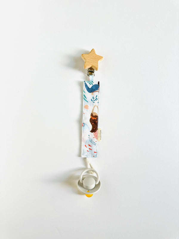 Pacifier Clip Star Wood | Mermaid