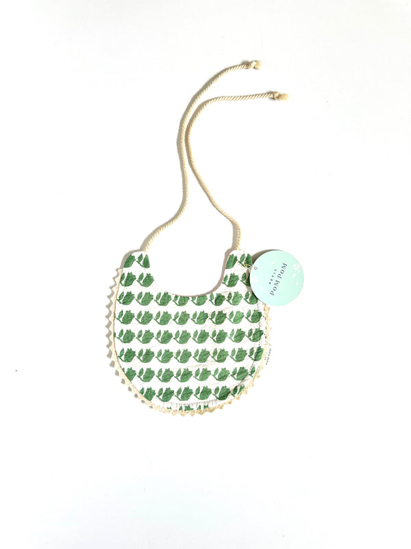 Reversible Bib |  Green Leaves