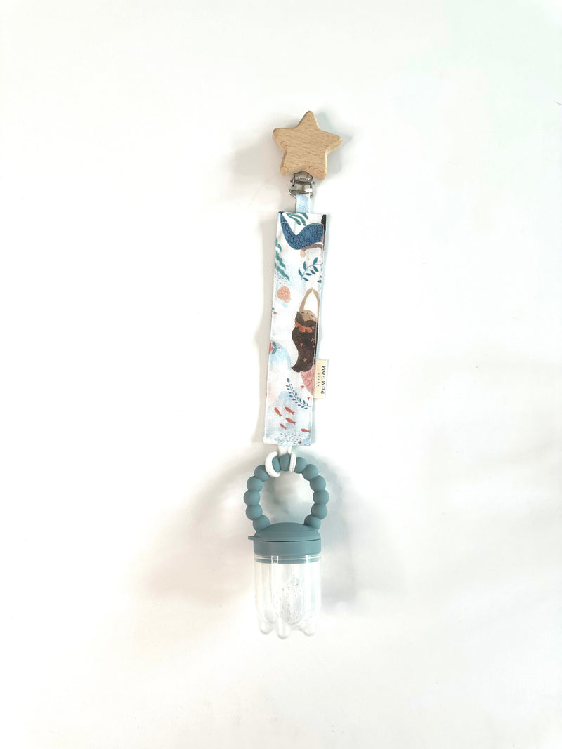 Pacifier Clip Star Wood | Mermaid - Petit Pom Pom