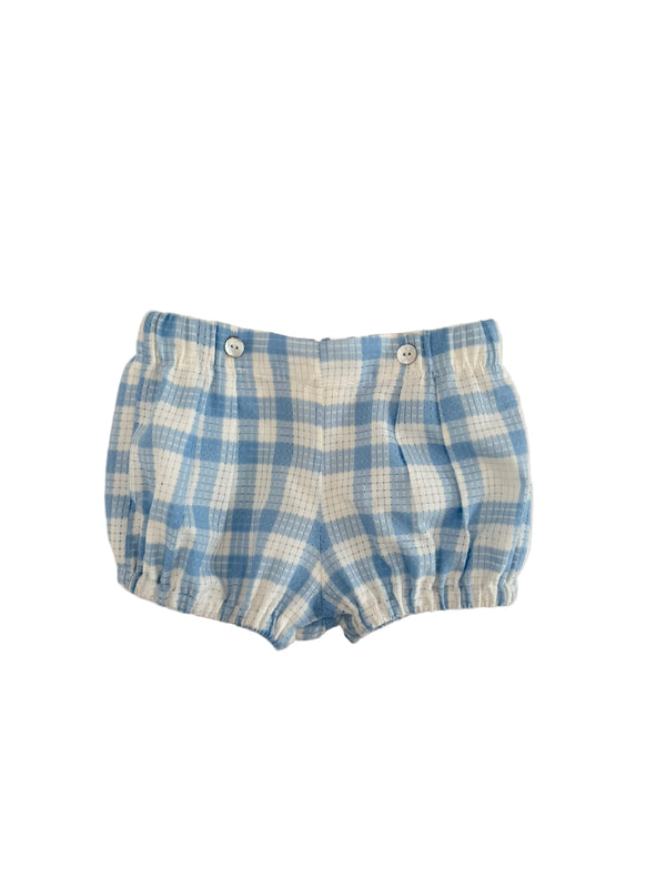 Short Diaper Cover | Blue Gingham
