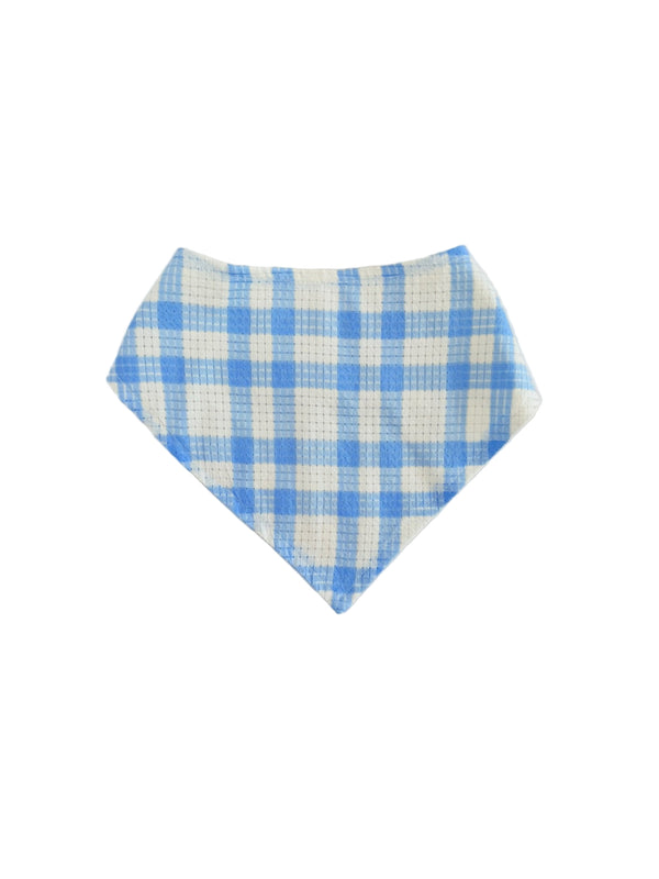 Bandana Bib | Blue Gingham