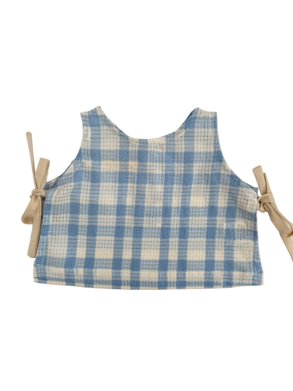 Open Side Top | Blue Gingham