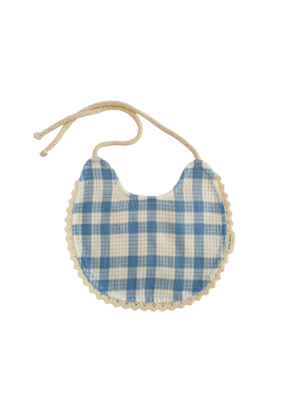 Reversible Bib |  Blue Gingham