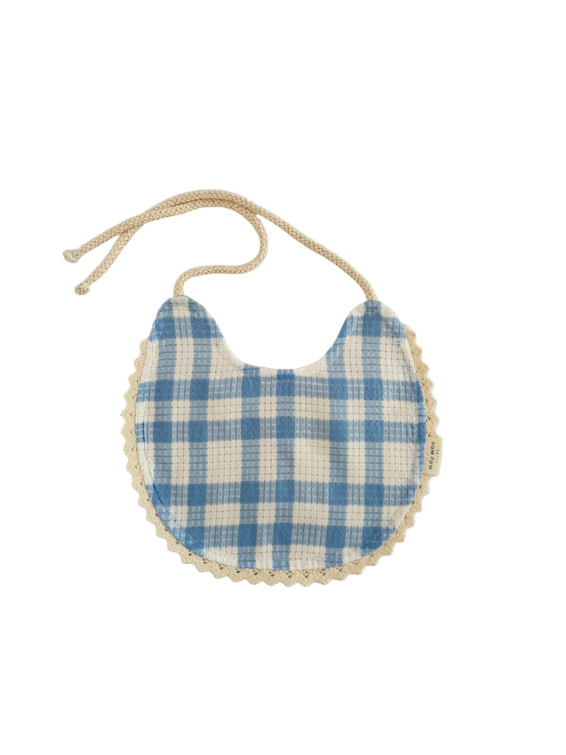 Reversible Bib |  Blue Gingham
