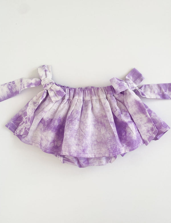 Skort | Purple Tie Dye - Petit Pom Pom