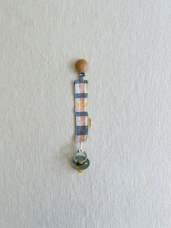 Pacifier Clip Round | Plaid - Petit Pom Pom