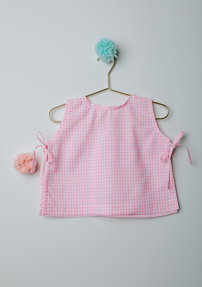 Open Side Top | Pink Vichy - Petit Pom Pom