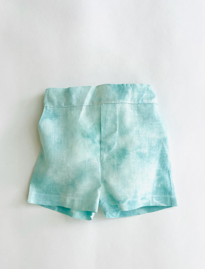 Boy Short | Teal Tie Dye - Petit Pom Pom