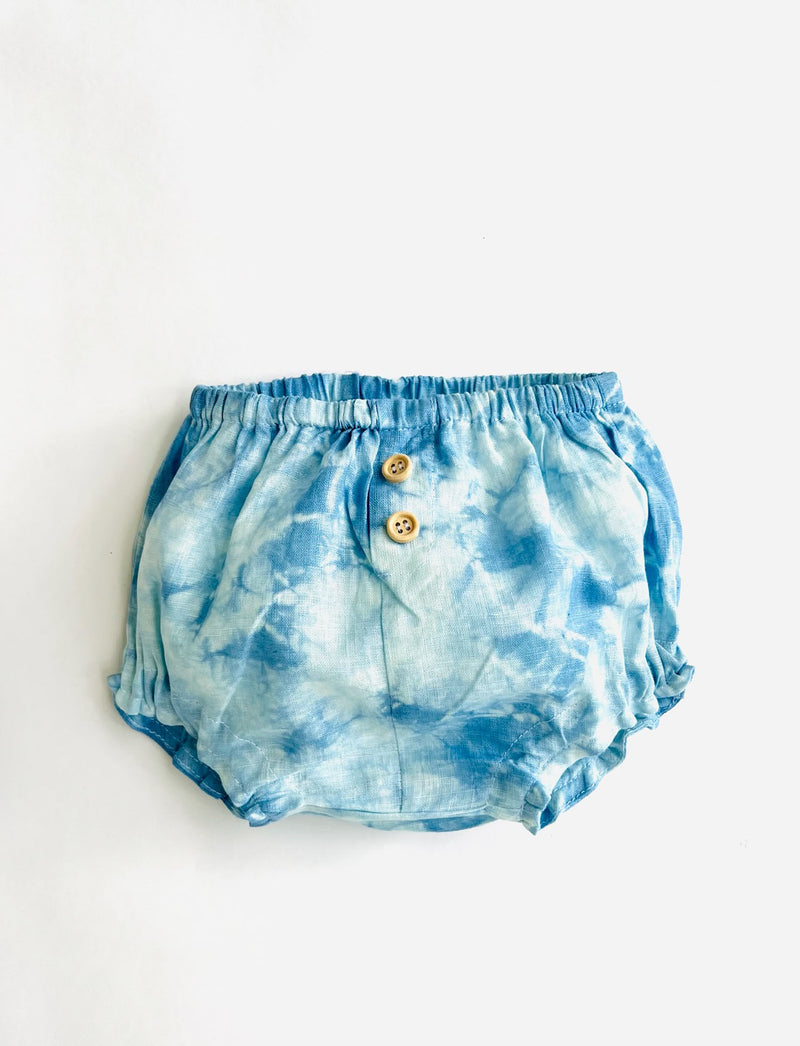 Short Diaper Cover | Blue Tie Dye - Petit Pom Pom